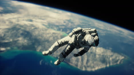 Astronaut-in-outer-space-Elements-of-this-image-furnished-by-NASA